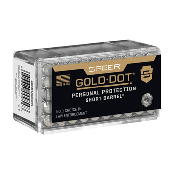 Speer Gold Dot Personal Protection Short Barrel Subsonic Rimfire Ammunition, 22 WMR, Copper Plated Hollow Point, 40 Grain - 50 Cartridge Box ( 50 / 1 )