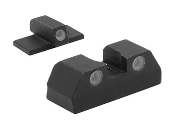 Meprolight USA 151203101 Tru-Dot Green Tritium White Outline Front Sight-Green Tritium White Outline Rear Sight KAHR Arms K/P/MK/PM