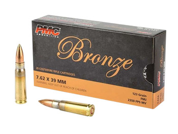PMC 762A Bronze 7.62x39mm 123gr Full Metal Jacket 20 Per Box/25 Case