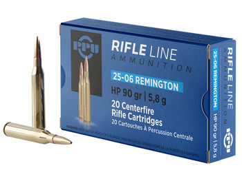 PPU PP2506H Standard Rifle 25-06Rem 90gr Hollow Point 20 Per Box/10 Case