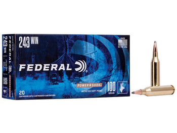 Federal 243B Power-Shok 243Win 100gr Jacketed Soft Point 20 Per Box/10 Case
