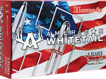 Hornady 86234 American Whitetail 12 Gauge 2.75" 1 oz Rifled Slug Shot 5 Per Box/ 20 Case