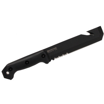 KaBar BK3 Becker Tac Tool 7 Fixed Chisel wWire Cutter Part Serrated Black 1095 CroVan Blade Black Ultramid Handle Includes Sheath UPC: 617717200038