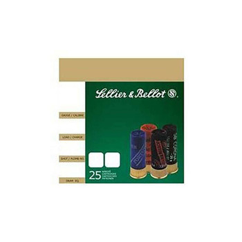 Sellier & Bellot Buckshot 12 Gauge Shotshell Ammunition, 2 3/4 Inch, 1181 FPS, 12 Pellet, #00 Buck - 25 Cartridge Box ( 25 / 1 )