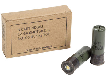 Winchester Ammo Q1544 Military Grade 12Gauge 2.75" 9Pellets 00Buck Shot 5 Per Bx/50 Case
