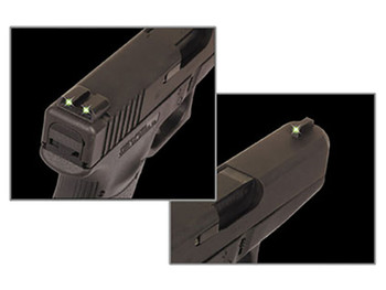 TruGlo TG231X Tritium Black | Green Tritium Front Sight Green Tritium Rear Sight