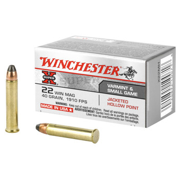 Winchester Super-X Hyper Velocity Rimfire Ammunition, 22 WMR, JHP, 40 Grain - 50 Cartridge Box ( 50 / 1 )