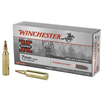 Winchester Power-Point Hyper Velocity Centerfire Ammunition, 7mm WSM, Power Point, 150 Grain - 20 Cartridge Box ( 20 / 1 )