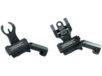 Troy Ind SSIG45SHRBT00 45 Degree BattleSight Set- HK Front & Round Rear Black Hardcoat Anodized