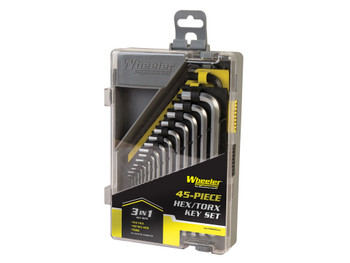 Wheeler 1081959 SAE/Metric Hex & Torx Key Set Silver Steel 45 Pieces