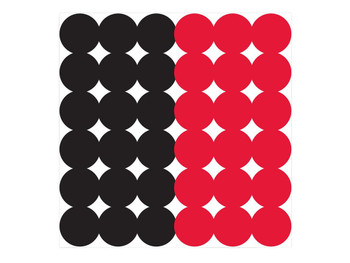Birchwood Casey 34118 Dirty Bird Repair Pasters Black/Red Adhesive Paper 1" 12 PK