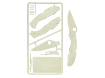 Spyderco PLKIT1 Delica 4 Plastic Kit For Children Ages 7+ Glow-In-The-Dark Plastic
