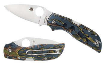 Spyderco C152RNP Chaparral Raffir Noble 2.80 Folding Plain Satin CTS XHP Steel BladeSmoke Colored AcrylicBrass  Copper Mesh Handle Includes Pocket Clip UPC: 716104011568