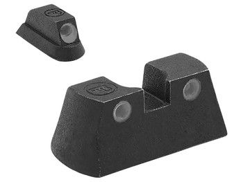 Meprolight USA 177753101 Tru-Dot Green Tritium White Outline Front Sight-Green Tritium White Outline Rear Sight CZ P-01