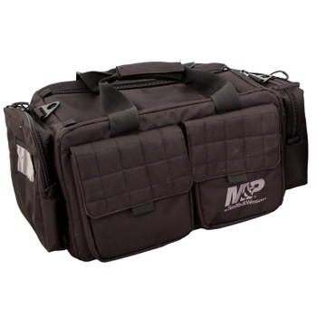 MP Accessories 110023 Officer Tactical Range Bag made of Nylon with Black Finish Accessory Pocket Padded Ammo Bag Carry Strap  Single Handgun Case 18 W x 10 H x 10 D Interior Dimensions UPC: 661120000228