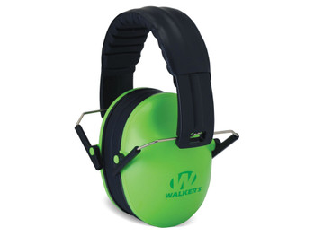 Walker's GWPFKDMLG Baby & Kids Folding Muff 23 dB Over the Head Lime Green/Black Polymer