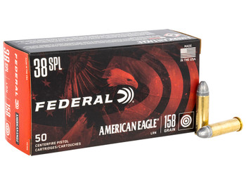 Federal AE38B American Eagle Handgun 38Special 158gr Lead Round Nose 50 Per Box/20 Case