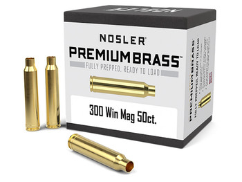 Nosler 10227 Premium Brass Unprimed Cases 300WinMag Rifle Brass 50/Box