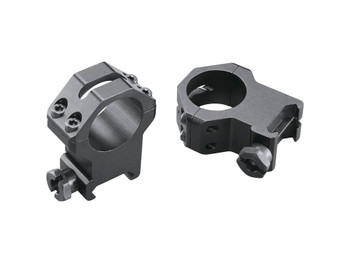 Weaver Mounts 48363 Four-Hole Skeleton Rings Matte Black Aluminum 1" Extra Extra High