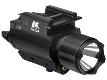 NcStar AQPFLSG Flashlight & Green Laser Black Anodized 200 Lumens White Cree LED