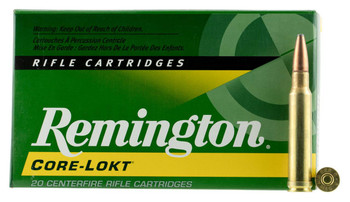 Remington Core-Lokt Hyper Velocity Centerfire Ammunition, 338 Win Mag, Core Lokt Pointed Soft Point, 250 Grain - 20 Cartridge Box ( 20 / 1 )