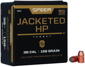 Speer Bullet .38 .357 158GR JHP UPC: 076683042118 Speer Bullet .38 .357 158GR JHP UPC: 076683042118