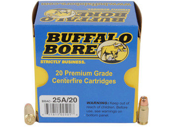 Buffalo Bore Ammunition 25A20 Heavy Strictly Business 357Sig 125gr Jacketed Hollow Point 20 Per Box/12 Case