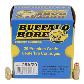 Buffalo Bore Ammunition 25A20 Heavy Strictly Business 357 Sig 125 gr Jacketed Hollow Point 20 Per Box 12 UPC: 651815025018