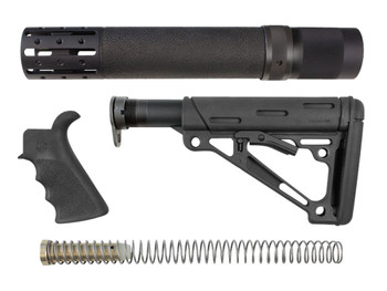 Hogue 15078 OverMolded Stock Kit Black Synthetic for AR-15, M16 Includes Rifle Length Forend & Finger Groove Grip