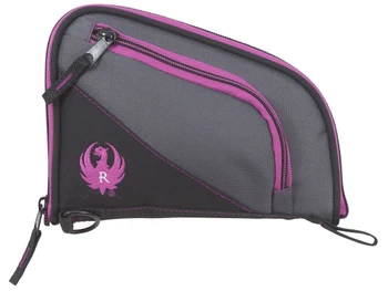 Ruger 27409 Tucson Women's Handgun Case Black/Gray Orchid Accents Lockable Zippers 8