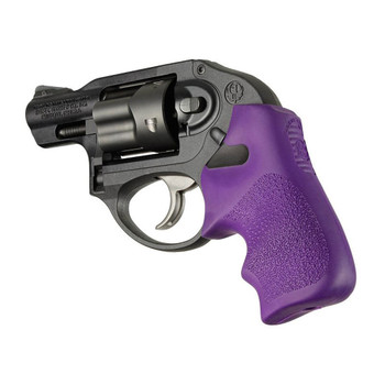 Hogue 78026 Tamer  Cushion Purple Rubber Grip with Finger Grooves for Ruger LCR LCRx UPC: 743108780268