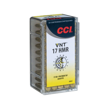 CCI 959CC VNT Rimfire 17 HMR 17 grVarmint Tipped 50 Per Box 40 UPC: 604544621198
