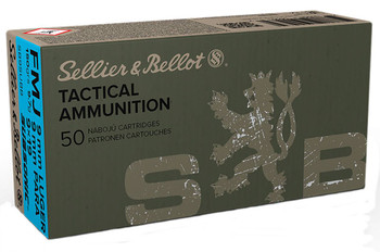 Sellier & Bellot Tactical Subsonic Centerfire Ammunition, 9mm Luger, Full Metal Jacket, 150 Grain - 50 Cartridge Box ( 50 / 1 )