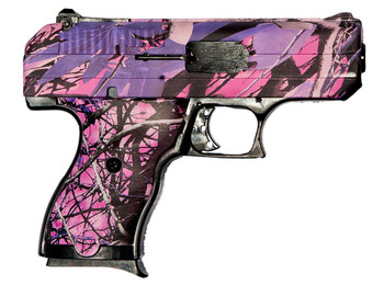 HiPoint CF380PI CF  380 ACP 81 3.50 Black Steel Barrel HydroDipped Pink Camo Serrated Steel Slide HydroDipped Pink Camo Polymer Frame  Grip UPC: 752334010001
