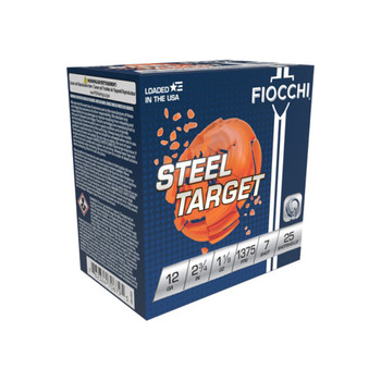 Fiocchi 12S1187 Steel Target  12 Gauge 2.75 1 18 oz 7 Shot 25 Per Box 10 UPC: 762344706795