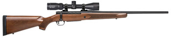 Mossberg 28059 Patriot  2506 Rem Caliber with 51 Capacity 22 Fluted Barrel Matte Blued Metal Finish  Walnut Stock Right Hand Full Size Includes Vortex Crossfire II 39x40mm Scope UPC: 015813280594