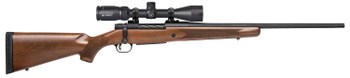 Mossberg 28059 Patriot  2506 Rem Caliber with 51 Capacity 22 Fluted Barrel Matte Blued Metal Finish  Walnut Stock Right Hand Full Size Includes Vortex Crossfire II 39x40mm Scope UPC: 015813280594