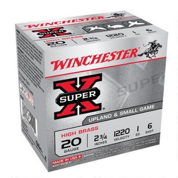 Winchester Ammo X206 Super X Heavy Game Load High Brass 20 Gauge 2.75 1 oz 1220 fps 6 Shot 25 Bx10 Cs UPC: 020892000223