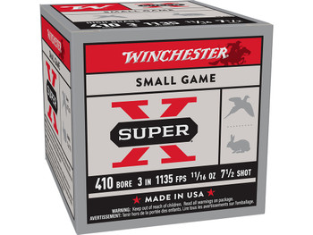 Winchester Ammo X4137 Super X Heavy Game Load High Brass 410Gauge 3" 11/16oz 7.5Shot 25 Per Box/10 Case