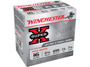 Winchester Ammo X16H7 Super X Heavy Game Load 16Gauge 2.75" 1 1/8oz 7.5Shot 25 Per Box/10 Case
