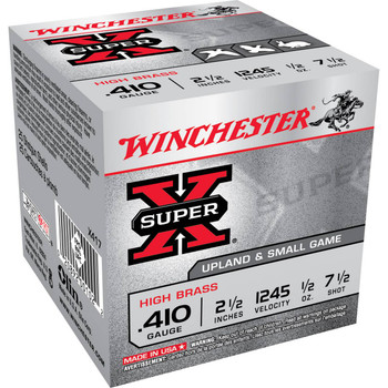 Winchester Super-X 410 Bore Shotshell Ammunition, 2 1/2 Inch, 1245 FPS, 1 1/8 Ounce, #7 1/2 Shot - 25 Cartridge Box ( 25 / 1 )