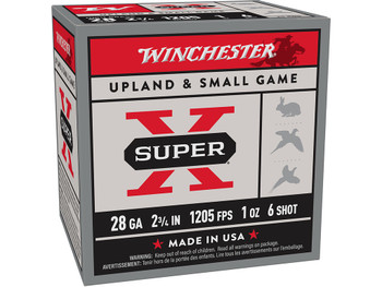 Winchester Ammo X28H6 Super X Heavy Game Load High Brass 28Gauge 2.75" 1oz 6Shot 25 Per Box/10 Case