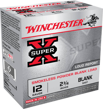 Winchester Super-X, 12 Gauge, 2 3/4 in, 0 oz, Blank Shot, Shotshell Ammunition - 25 Cartridge Box ( 25 / 1 )