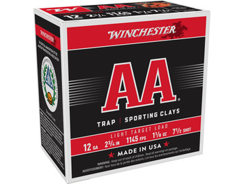 Winchester Ammo AA127 AA Light Target 12Gauge 2.75" 1 1/8oz 7.5Shot 25 Per Box/10 Case