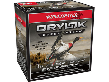 Winchester Ammo XSM12L2 Drylok Super Steel Magnum 12Gauge 3.50" 1 9/16oz 2Shot 25 Per Box/10 Case