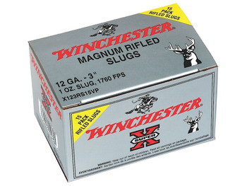 Winchester Ammo X123RS15VP Super X 12Gauge 3" 1oz Rifled Slug Shot 15 Per Box/10 Case