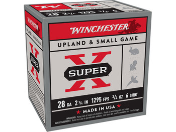 Winchester Ammo X286 Super X Heavy Game Load High Brass 28Gauge 2.75" 3/4oz 6Shot 25 Per Box/10 Case