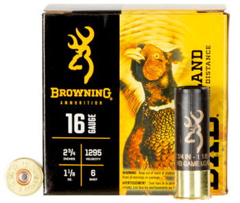 Browning Ammo B193511626 BXD Upland 16 Gauge 2.75 1 18 oz 6 Shot 25 Per Box 10 UPC: 020892023475