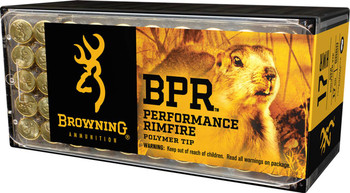 Browning Performance Hyper Velocity Rimfire Ammunition, 17 HMR, Copper Plated Hollow Point, 17 Grain - 50 Cartridge Box ( 50 / 1 )