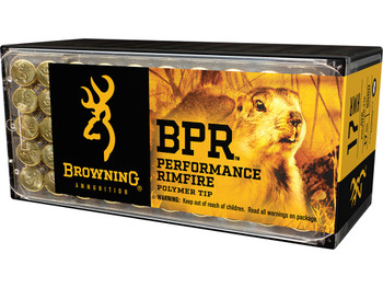 Browning Ammo B195117050 BPR Performance Rimfire 17HMR 17gr Polymer Tip 50 Per Box/20 Case